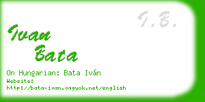 ivan bata business card
